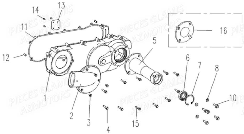 Carter Gauche GLAMIS Pièces Buggy GLAMIS G200
