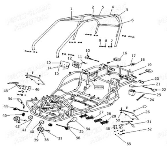 CHASSIS GLAMIS Pièces Buggy GLAMIS G200