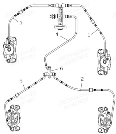 Durites De Frein GLAMIS Pièces Buggy GLAMIS G200