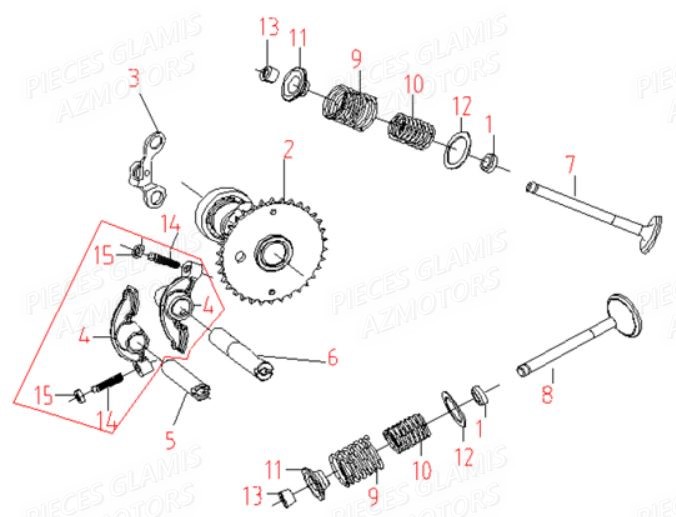 Soupapes GLAMIS Pièces Buggy GLAMIS G200