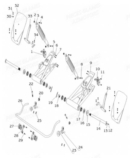 Suspensions Arriere GLAMIS Pièces Buggy GLAMIS G200