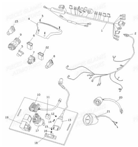 Systeme Electrique GLAMIS Pièces Buggy GLAMIS G200