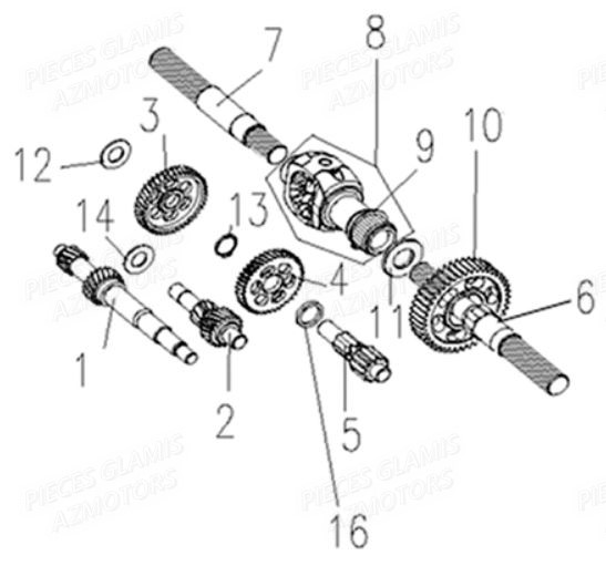 Transmission GLAMIS Pièces Buggy GLAMIS G200