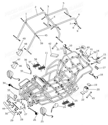 CHASSIS GLAMIS Pièces Buggy GLAMIS G300