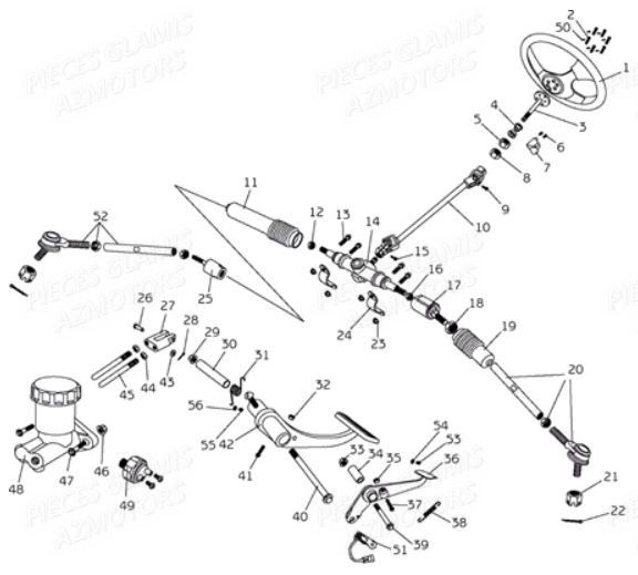 DIRECTION GLAMIS Pièces Buggy GLAMIS G300