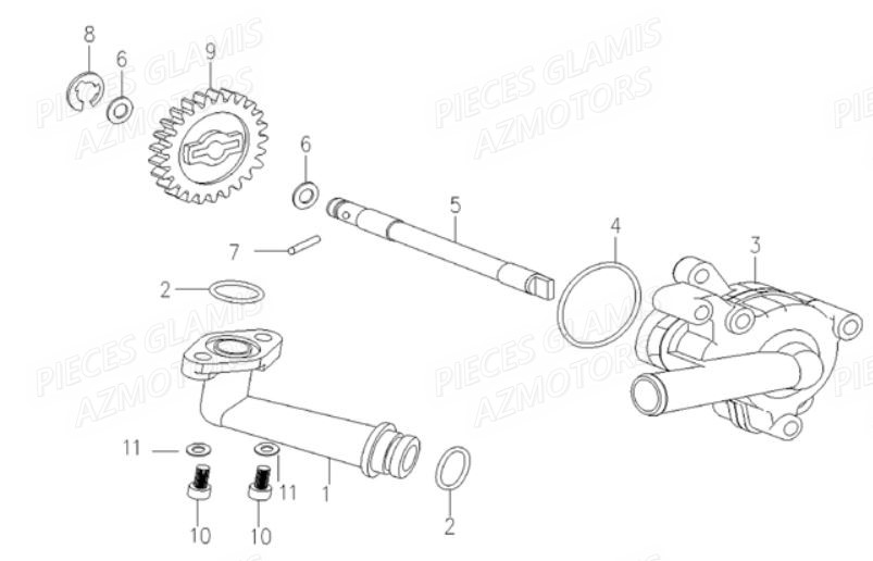 Pompe A Eau GLAMIS Pièces Buggy GLAMIS G300