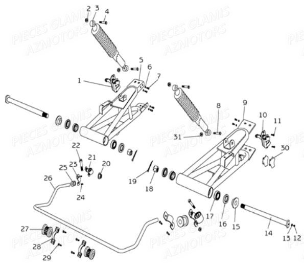 SUSPENSIONS ARRIERE GLAMIS G300