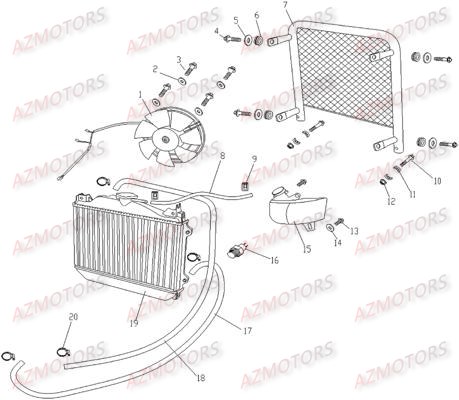 Systeme De Refroissement GLAMIS Pièces Buggy GLAMIS G300