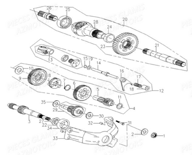 Transmission GLAMIS Pièces Buggy GLAMIS G300