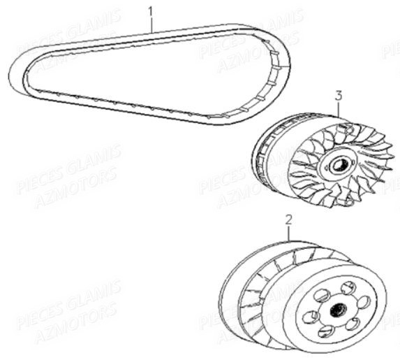 VARIATEUR GLAMIS Pièces Buggy GLAMIS G300