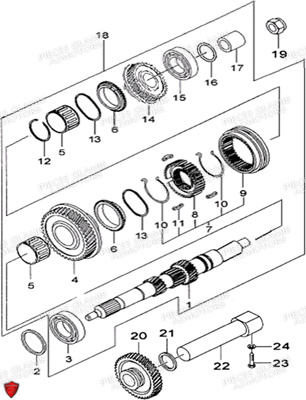BOITE DE VITESSES ARBRE D ENTREE GLAMIS G850 GT