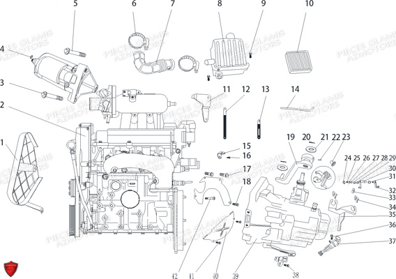 Ensemble Moteur Boite A Air GLAMIS Pièces Buggy GLAMIS CRUISER G 850GT (2014)