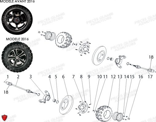 ROUES ARRIERE GLAMIS G850 GT