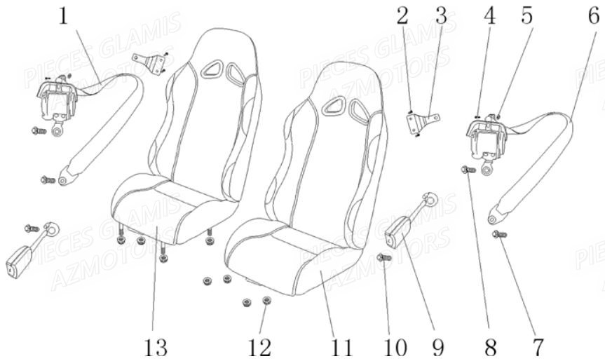 SIEGES AZMOTORS G850 GT