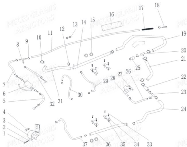 SYSTEME DE REFROIDISSEMENT AZMOTORS G850 GT
