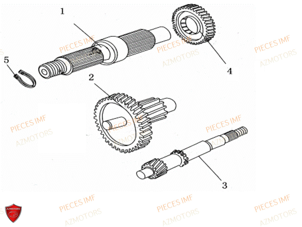Arbre De Roue AZMOTORS PIECES GECKO EURO 4