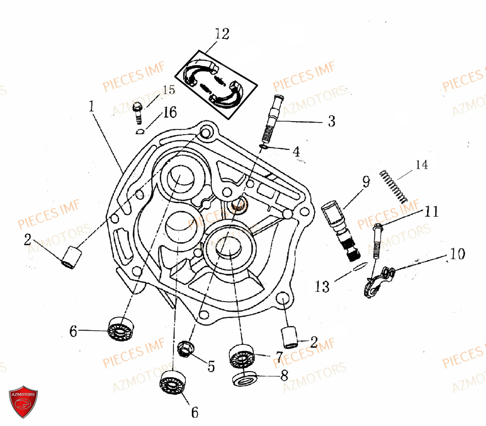 Carter De Transmission AZMOTORS PIECES GECKO EURO 4