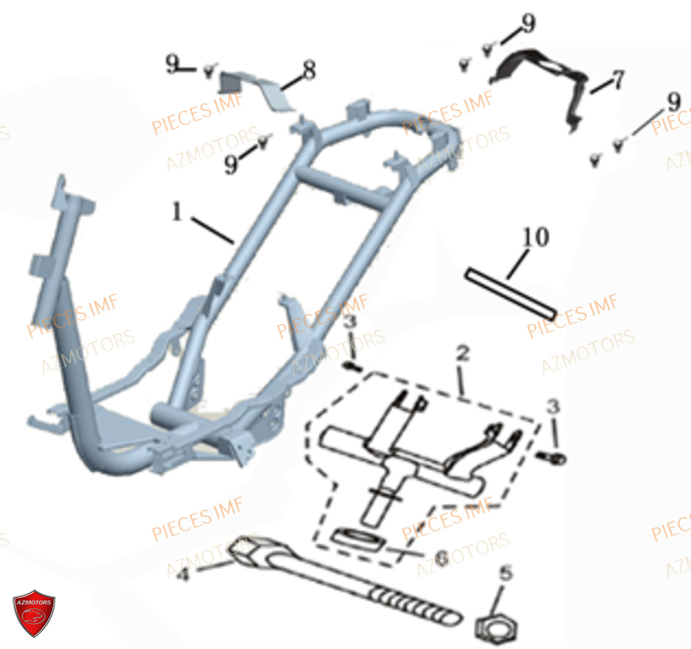 Chassis AZMOTORS PIECES GECKO EURO 4
