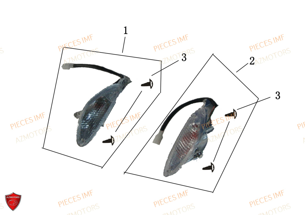 Clignotants AZMOTORS PIECES GECKO EURO 4