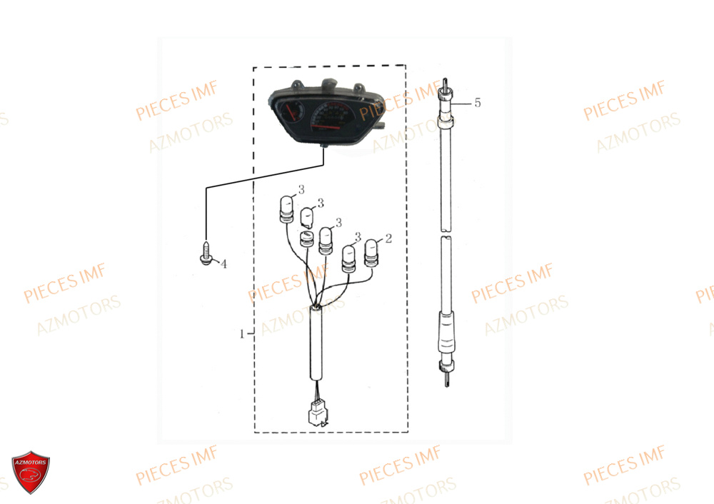 Compteur AZMOTORS PIECES GECKO EURO 4