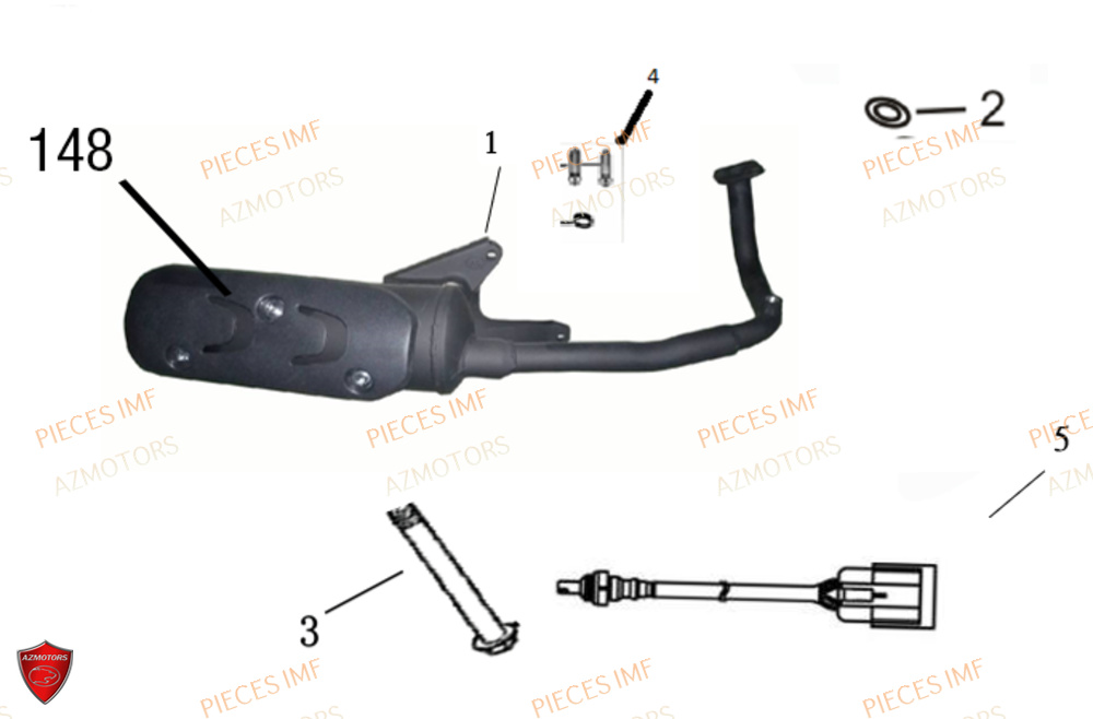 Echappement AZMOTORS PIECES GECKO EURO 4