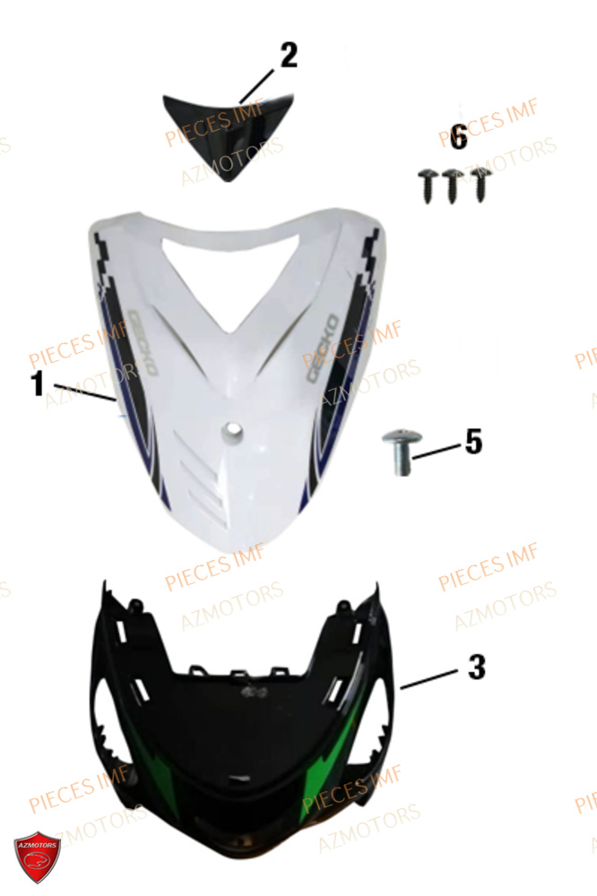 Face Avant AZMOTORS PIECES GECKO EURO 4