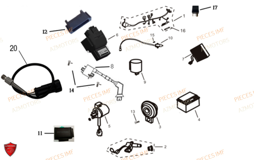 Faisceaux Electriques AZMOTORS PIECES GECKO EURO 4