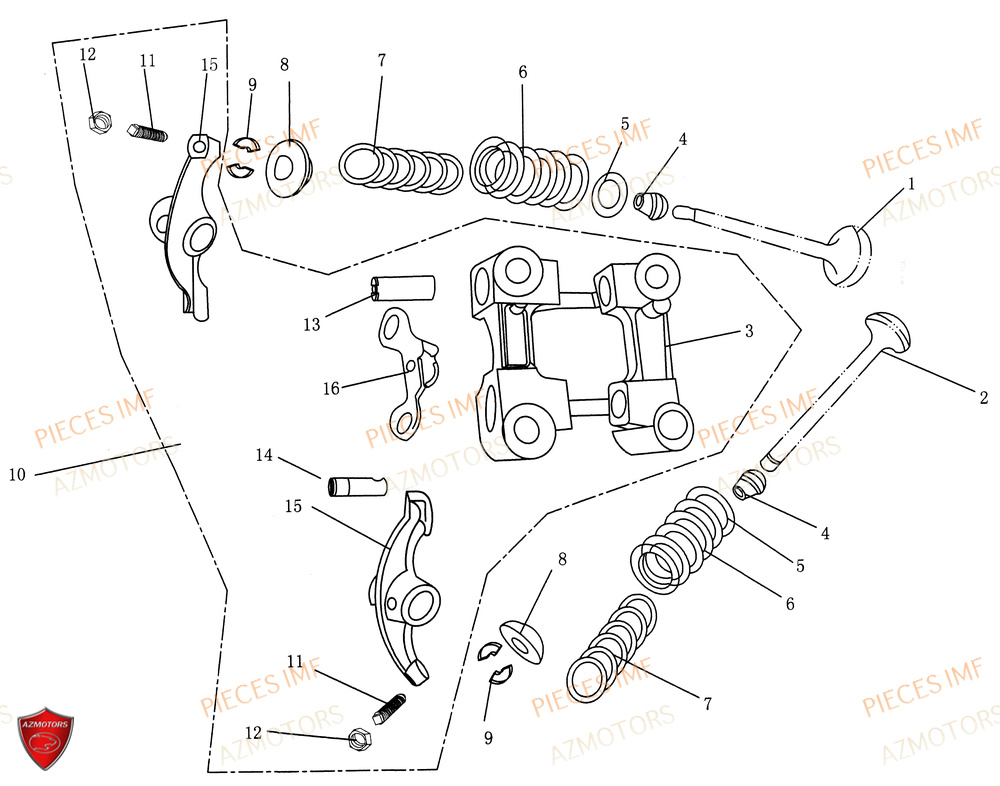 Soupape AZMOTORS PIECES GECKO EURO 4
