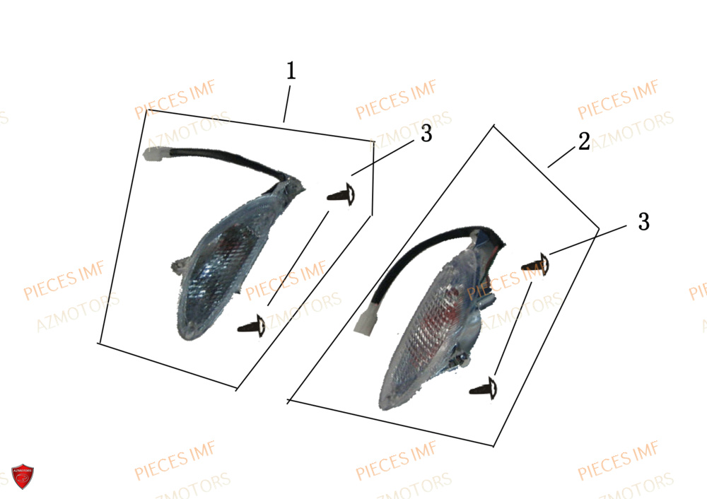 Clignotants AZMOTORS PIECES GECKO EURO 5
