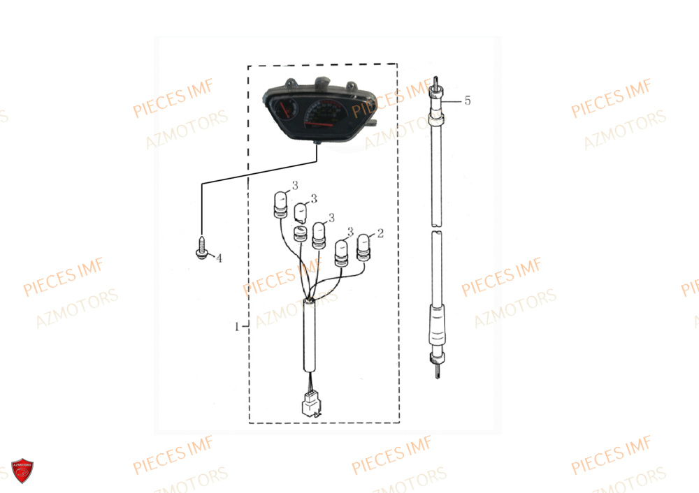 Compteur AZMOTORS PIECES GECKO EURO 5
