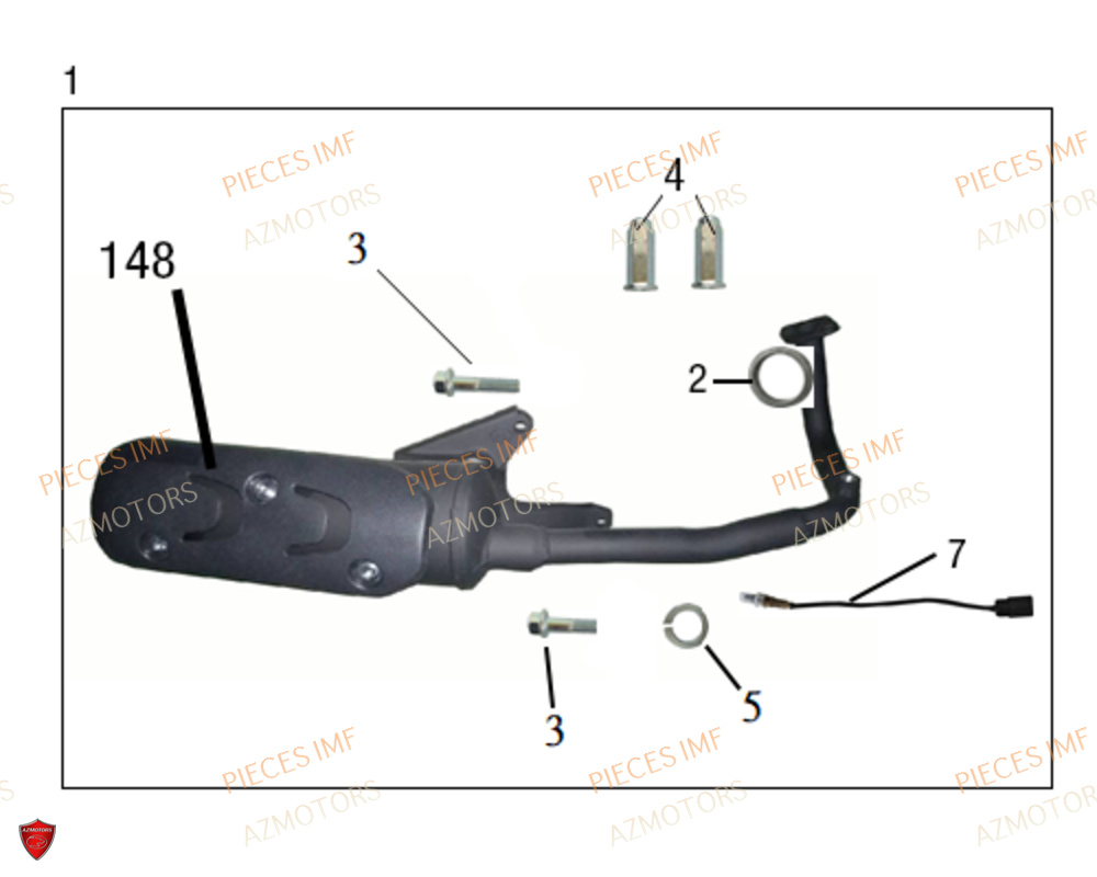 Echappement AZMOTORS PIECES GECKO EURO 5