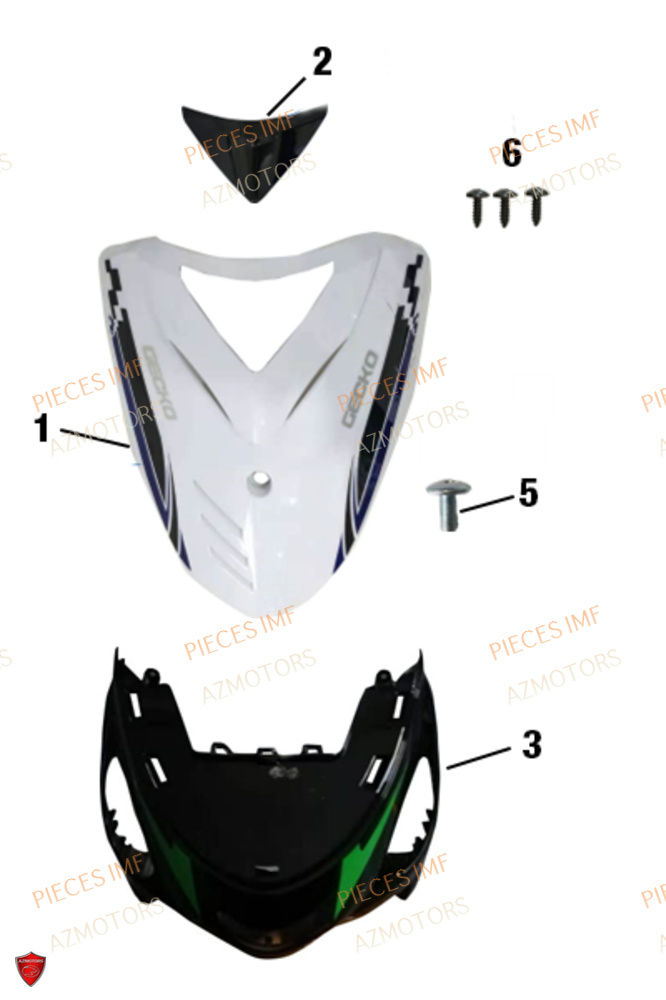 Face Avant AZMOTORS PIECES GECKO EURO 5
