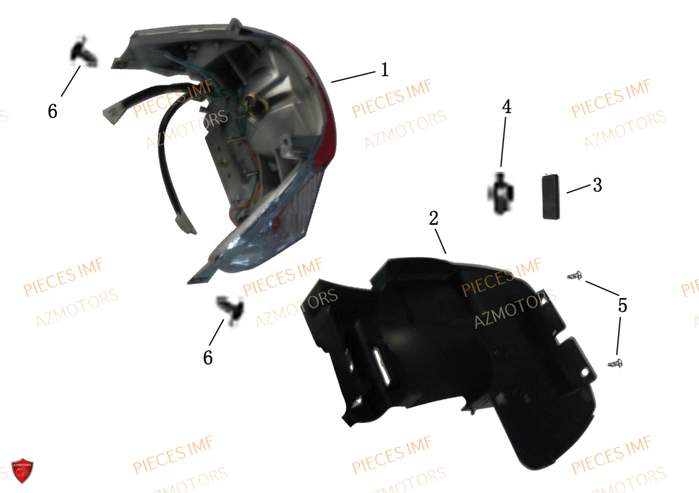 Feu Arriere 1 AZMOTORS PIECES GECKO EURO 5