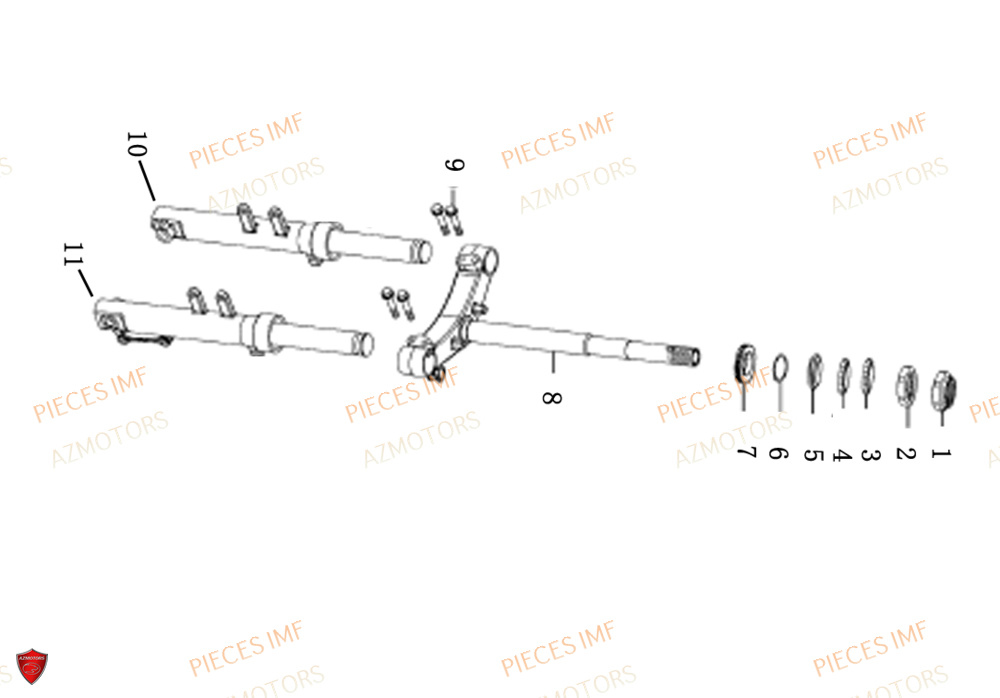 Fourche AZMOTORS PIECES GECKO EURO 5