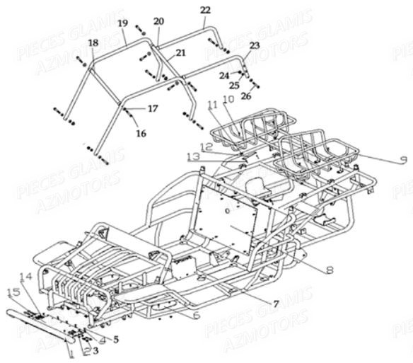 Chassis GLAMIS Pièces Buggy GLAMIS G400 