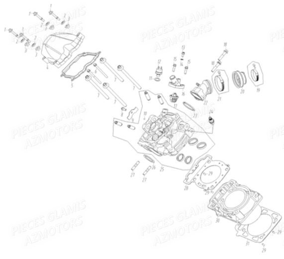 Cylindre GLAMIS Pièces Buggy GLAMIS G400 