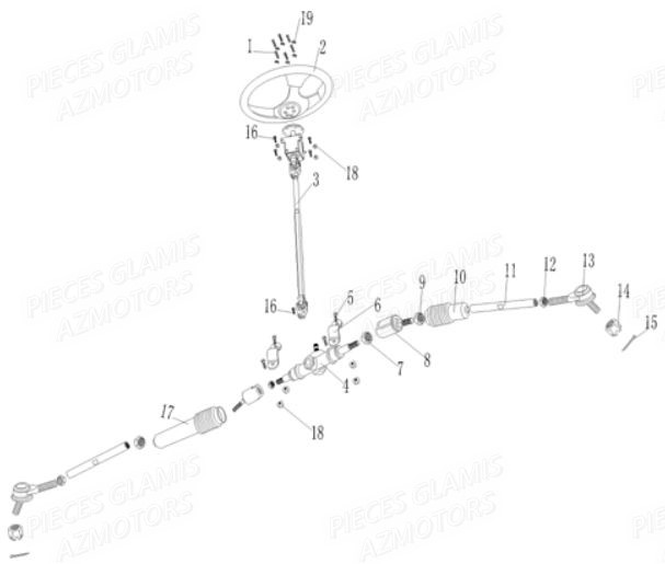 Direction GLAMIS Pièces Buggy GLAMIS G400 