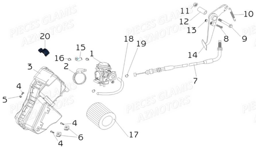 Filtre A Air GLAMIS Pièces Buggy GLAMIS G400 