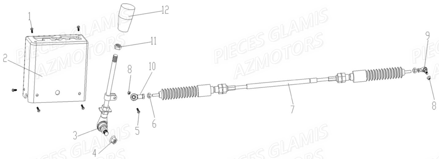 Marche Arriere GLAMIS Pièces Buggy GLAMIS G400 