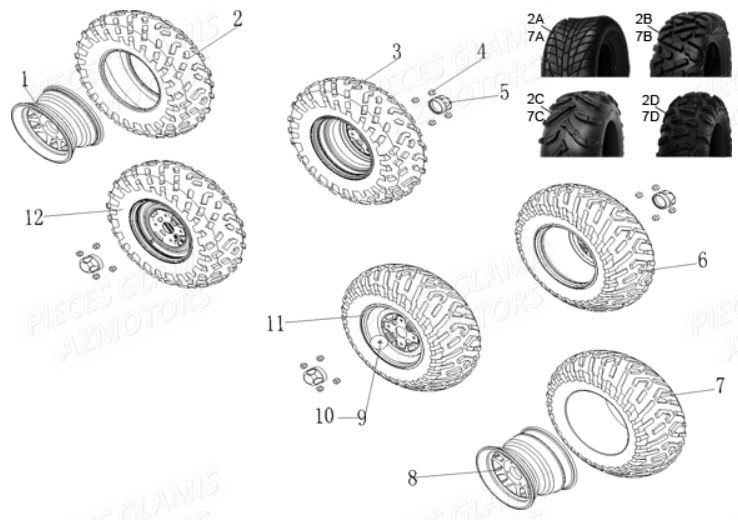 ROUES GLAMIS Pièces Buggy GLAMIS G400