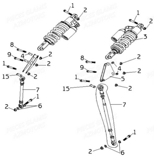 SUSPENSIONS AVANT pour GLAMIS-G400