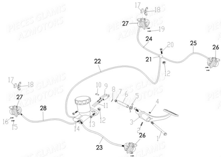 SYSTEME DE FREINAGE pour GLAMIS-G400