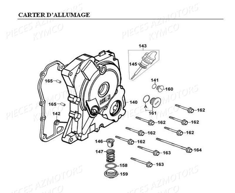 Carter D Allumage KYMCO Pièces GRAND DINK 125 4T EURO I (SH25DA)