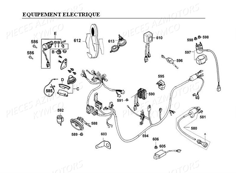 Equipement Electrique KYMCO Pièces GRAND DINK 125 4T EURO I (SH25DA)