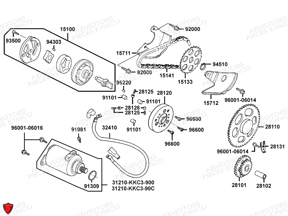 DEMARREUR POMPE A HUILE pour GRAND DINK 125 MMC