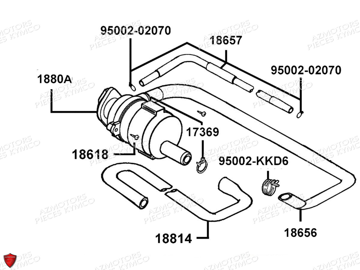 RENIFLARD KYMCO Pièces Scooter Kymco GRAND DINK 125 MMC 4T EURO III SH25DK / SH25DR