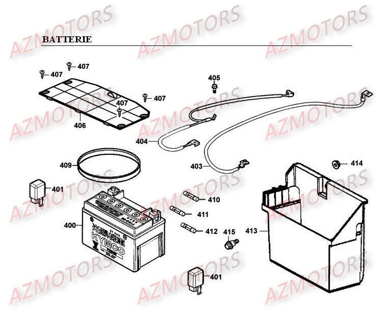 BATTERIE pour GRAND DINK 250 I