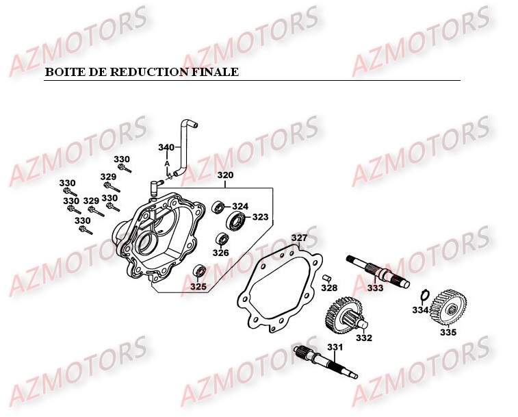 BOITE_DE_REDUCTION_FINALE KYMCO Pièces Scooter Kymco GRAND DINK 250 4T EURO I 