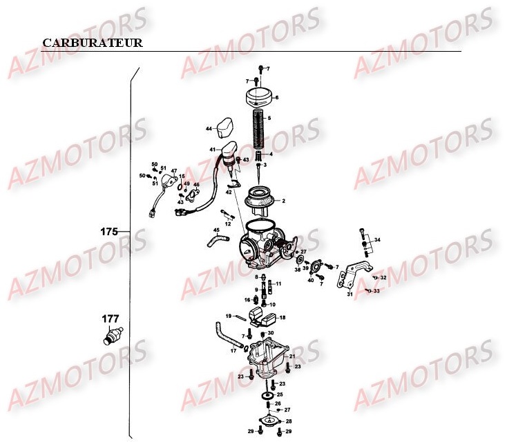 CARBURATEUR KYMCO Pièces Scooter Kymco GRAND DINK 250 4T EURO I 