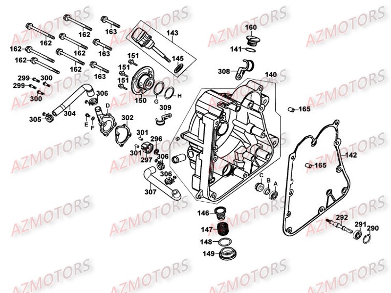 CARTER D ALLUMAGE pièces KYMCO neuves Pièces Scooter Kymco GRAND DINK 250  4T EURO I pièces détachées constructeur AZMOTORS ✓ repare a neuf au  meilleur prix